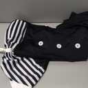 Ekouaer Womens One Piece Swimsuits Vintage Striped Skirt Bathing Suit Vintage Retro Push Up Swimwear (Black, XL)