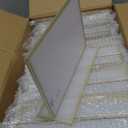Hoteam 24 Pack 6 x 4 Clear Acrylic Sign Holder with Gold Borders, Gold Picture Frame, Double Sided Wedding Table Number, Acrylic Menu Stands for Wedding Table, Restaurant Sign, Photos Display