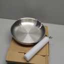 EWFEN 12 Inch Tri-Ply Stainless Steel Frying Pan, Compatible with All Cooktops Up to 600, Large Frying Pan Induction-Ready Skillet, Dishwasher and Oven Safe, Even Heat, 12" Skillet