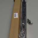 Coat Rack Wall Mounted, Black Coat Hooks Adhesive & Screw in, Stainless Steel Door Hooks for Hanging Hat Towels Clothes, Hook Rail with 6 Round Hangers