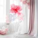 Hotop 1 Set 5.5 ft Wedding Giant Flowers Decorations Huge Artificial Flowers with Standing Base Wedding Decorations for Reception Artificial Banquet for Outdoor Ceremony Church (Colorful)