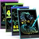TECJOE 4 Pack LCD Writing Tablet, 8.5 Inch Colorful Drawing Board, Kids Travel Games Activity Learning Toys, Birthday Gifts for 3-8 Year Old Boys Girls Toddlers Preschooler (Blue & Purple & Green & Dark Blue)