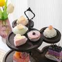 Mouse Wood Cupcake Stand 3 Tier for Birthday Party Decorations Mouse Ears Wooden Serving Tray Decorative Tiered Tray Party Supplies