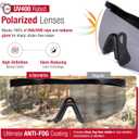 Shooting Glasses - ANSI Z87.1+ Anti-Fog and Scratch Resistant Safety Glasses with UV Protection (Green)