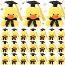 Gejoy 24 Pcs Graduation Mini Stuffed Animals Plush 2026 Graduation Party Favors Congrats Grad Small Animal Keychains with Cap Class of 2026 Stuffed Plush Toys for Classroom Rewards Grad Gifts (Duck)