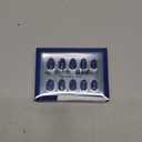 Harry Potter x Glamnetic Press On Nails - Luna Lovegood | Blue Moon & Star Celestial 3D Graphic Short Oval Fake Nails in a Glossy Finish | 15 Sizes - 30 Nail Kit with Glue