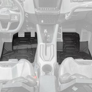 KEMIMOTO 2020-2025 PRO XP Floor Mats Liners Front TPE Anti-Slip Floor Mat All Weather Protection Accessories Black Compatible with Polaris RZR PRO XP 2020-2025
