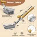 HOUSE AGAIN Grill Brush and Scraper Bristle Free with Dual Grip, 304 Stainless Steel Food-Grade Brush Head, Outdoor Grill Cleaning Brush Safe BBQ Grill Accessories Cleaner for Porcelain/Weber/Charcoal