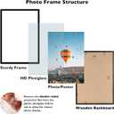 JCJMY 17x22 Picture Frame Set of 3 Black for Poster Photo Picture, Horizontal and Vertical Formats for Wall Hanging, 17 x 22 Wall Gallery Poster Photo Frame for 17 by 22 Photos Posters, 3 Pack, Black