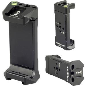 Metal Phone Tripod Adapter Mount with Cold Shoe/Arca-Swiss Quick Release Plate/1/4 Thread Holes, Smart Phone Stand Clamp Holder for Tripod Compatible with iphone 17/16/15/14/13 Pro Max/Samsung