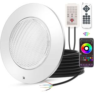 Pool Lights for Inground Pool, 54W 10 Inch Large LED Multicolor Inground Pools LED Light with 50 Foot Cord for Wet Niche, APP Control & Remote Control