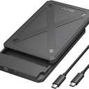 iDsonix 2.5 inch Hard Drive Enclosure, 6Gbps USB C 3.1 to SATA III Tool-Free External Hard Drive Enclosure for 7mm/9.5mm 2.5" SSD HDD with UASP Compatible with Toshiba Samsung WD Black(PW25-1C3)