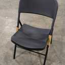 Amazon Basics Sturdy Foldable Plastic Chair, Portable, 350-Pound Capacity, Black, 6-Pack