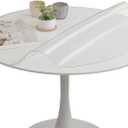 Eralove Round Clear PVC Tablecloths Waterproof Round Table Protector Anti-hot Table mat Thickness 1.5mm Transparent Tablecloths Dia.46 Inches
