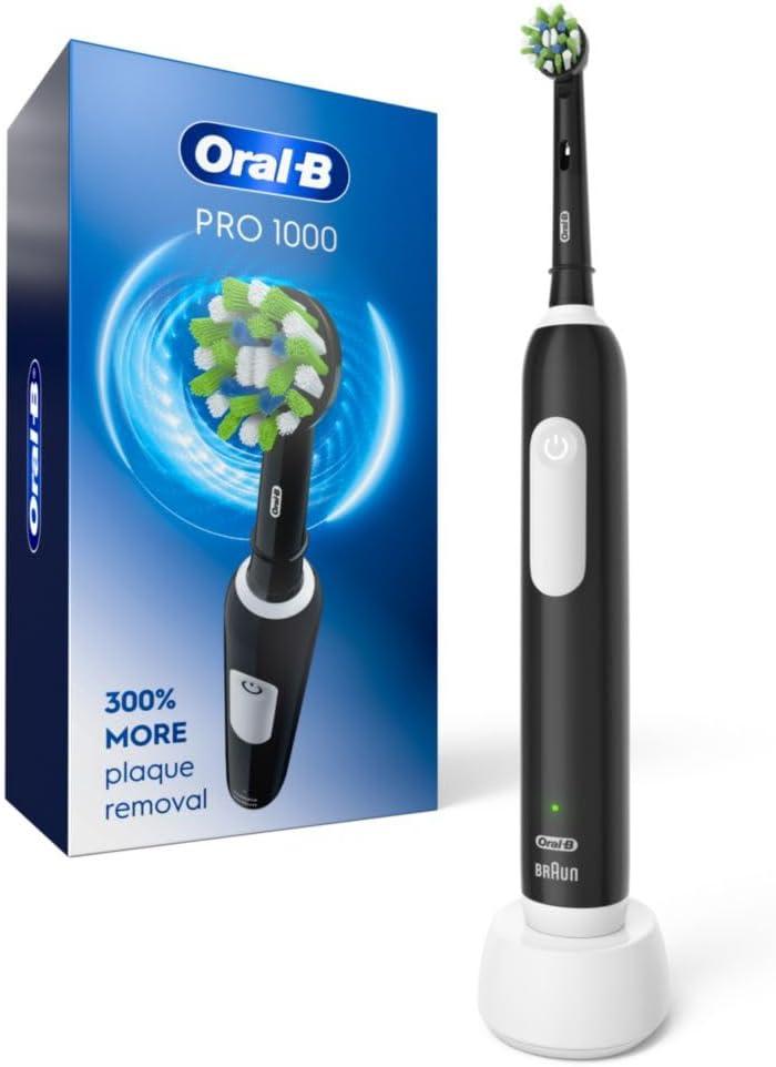 OralB Pro 1000 Rechargeable Electric Toothbrush, Black