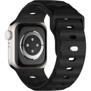 Sports Bracelet Compatible with Apple Watch Ultra 2 Strap 49 mm 45 mm 44 mm 42 mm for Men, Silicone Waterproof Band for Apple Watch 9 8 SE 7 6 5 4 3 Ultra