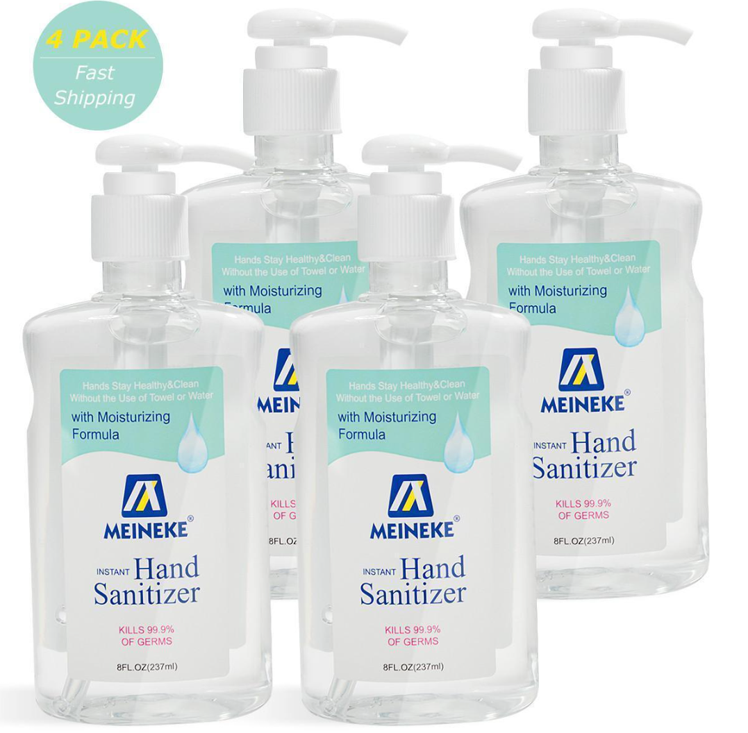 8 Fl. Oz. Advanced Hand Sanitizer Gel with 62% Alcohol Based,4 Pack