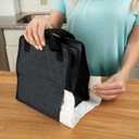 Dr. Browns Fold & Freeze Bottle Tote, Breastfeeding Essential Cooler Bag, 6 Baby Bottles Milk Storage - Black