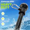 4.8FT One Piece Stainless Steel Flag Pole,Heavy Duty Anti-Wrap Spinning