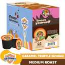 Crazy Cups Decaf Flavored Coffee Pods, Decaffeinated Sundae Truffle Coffee, Single Serve Hot or Iced Medium Roast Coffee for Keurig K Cups Machines, 22 Count