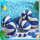 Seenelling 6 Pack Pool Basketball Size 3/4 Water Basketball Bulk with Pump Mini Ball Summer Pool Water Games for Indoor Outdoor Mini Ball Holder Waterproof Party Favors
