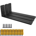 3 Pack 16inchCountertop Support Brackets, Heavy Duty Industrial Hidden Shelf Bracket, Metal Floating L Brackets for Shelves Hardware Support DIY Aufuga (3pcs, 16x6x2.5)