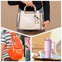 Oubaka Cup Charms for Stanley Handle, Letter Charms Accessories Tassel Alphabet Chain Name ID Letters Handle Charm Acrylic Alphabet Keyrings for Handbag Backpacks Car Key Bag Keyring(Letter P)