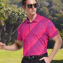 Mens Golf Shirts Short Sleeve Moisture Wicking Dry Fit Performance Athletic Polo Shirt (XXL)