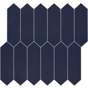 SUNWINGS Backsplash Tile for Kitchen Peel and Stick, Stone Composite Self Adhesive Tiles Long Hexagon Mosaic Wall Tile for Kitchen, 12 Inch x 11.22 Inch 10 Sheets Navy Blue