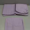 Amazon Basics Lightweight Super Soft Easy Care Microfiber 4 Piece Bedsheets Set with 14-Inch Deep Pockets, Queen, Frosted Lavender, Solid