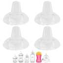 Sippy Cup Nipples for Philips Avent Natural Baby Bottles, My Grippy Spout Sippy Cup and Natural Trainer Sippy Cup, Soft 100% Silicone Sippy Spout Nipples, 6m+, 4 Count (Sippy Nipple, 6m+, 4 Count)