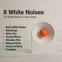 Decorative Night Light with Bluetooth Speaker | Cute Desktop Decor, Portable & Rechargeable, 4 Color Modes + White Noise | Ideal Gift for Home, Office, Travel | White