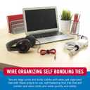 VELCRO Brand 150pk Cable Ties Value Pack, 8in | Stocking Stuffer Gifts for Tech Lovers | For Wire Management and Cord Organizer | Replace Zip Ties with Reusable Straps, Reduce Waste (Black and Gray)