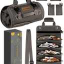 Tool Bag Roll Up Organizer: Gifts for Dad Christmas Birthday Present Stocking Stuffers Fathers Day Idea Mechanic Electrician Gifts for Men Plumber Handyman Gardening Motorcycle Car Truck Accessories