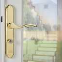 Wright Products - Serenade Mortise Keyed Lever Mount Latch with Deadbolt for Screen and Storm Doors, Polished Brass