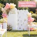 5ft Wildflower Cardboard Cutout Sets Wedding Decoration Scalloped Backdrop Standwith 24 Artificial Flowers DIY Back Drops Set Decor for Bridal Baby Shower Birthday Party, 5ft X 2.6ft