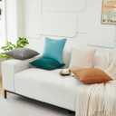 Sunday Praise Pack of 2 Soft Faux Linen Decorative Throw Pillow Covers 18x18 Inch Solid Accent Cushion Covers Cozy Square Pillow Cases for Couch Sofa Bed Living Room Farmhouse Home Dcor Grey