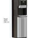 Brio Bottom Loading Water Cooler Dispenser for 5 Gallon Bottles - 3 Temperatures with Hot, Room & Cold Spouts, Child Safety Lock, LED Display with Empty Bottle Alert, Stainless Steel