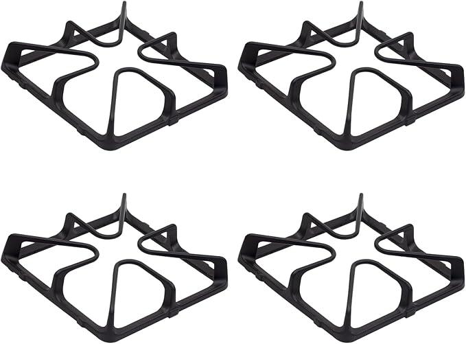 Premium WB31K10034 Gas Range Surface Burner Grates Replacement Parts For GE Stove Parts General Electric Cooktop Parts Cast Iron Gas Stove Rack, Top Burner Rack Sets 4Pack