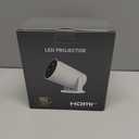 Mini Portable Projector 4K WiFi 6 BT 5.2 Upgraded Portable Projector Full HD Supported for Phone /PC /TV /HDMI /PS5 /Laptop Auto Keystone Home Theater 180 Rotation [Built-in App] White