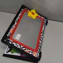 Dr.Rapeti Tummy Time Floor Mirror for Baby Infant Toddler Kids Black and White High Contrast Baby Toy with Teethers Floor Activity Toy Washable Non-Toxic