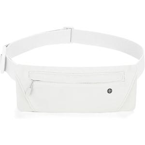 WHIPPY Slim Running Belt Fanny Pack for Women Men Elastic Runners Belt Waist Pouch Chest Bag Phone Holder Waist Pack for Running Hiking (5-White)