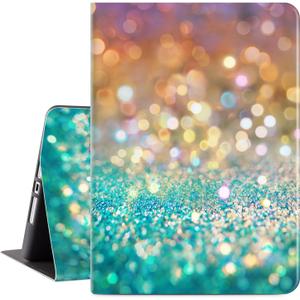 Vimorco for iPad 10.2 Case, for iPad 9th 8th 7th Generation,Soft TPU with Leather Protective Cover for Apple Tablet 10.2 inch, Colorful Glitter