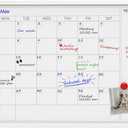 Comix Dry Erase Calendar for Wall, Magnetic Calendar Whiteboard with White Wood Frame, 36 * 24 inches Decorative Monthly Planner Board for Office, School, Home, Kitchen