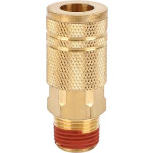 WYNNsky Industrial Air Coupler, 1/4 Inch Body Size, 3/8 Inch NPT Male Threads Size, Brass Air Compressor Hose Fitting