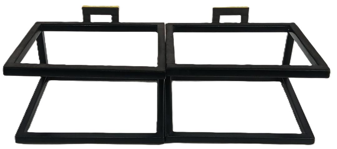 RKUVPAE 2PCS Metal Table Legs - Furniture Legs, 72CM Metal Coffee Table Leg, Gold Heavy Duty Dining Table Legs, Industrial Modern DIY Iron Bench Legs Black, Triangle Shape (Color:Black)