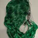 GNIMEGIL 28 inch Long Curly Wigs for Women Green Wig Cosplay Thick Hairline St. Patrick's Day Carnival Party Wig Halloween Costume Hairstyle