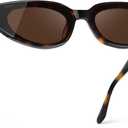 WearMe Pro - Womens Narrow Cat-Eye Sunglasses: Acetate Frame and Anti-Reflective Lenses