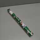 Retrify Christmas Wrapping Paper - Mini Roll - 17 Inch x 32.8 Feet Thick Green Cute Penguin Polar Bear Snowman Wearing Red Scarf Gift Wrap for Winter Holiday Party Celebration