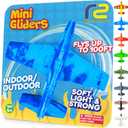 Airplane Toy Foam Airplanes for Kids - Best Stocking Stuffers for Boys & Girls - Easy Throwing Air Planes - Gift Idea Toy Games - Styrofoam Plane Glider - Great Gifts for Ages 4 5 6 7 8 9+ Year Old (Blue)